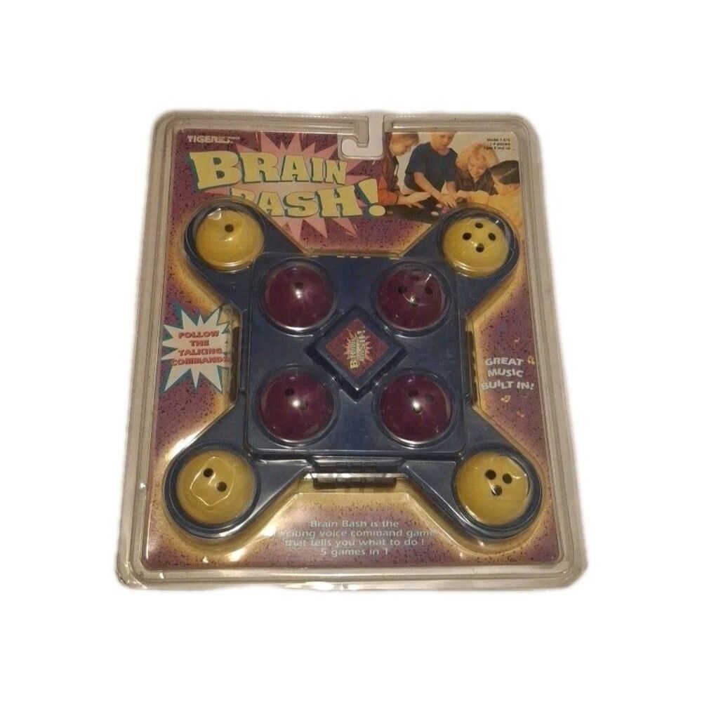 Vintage Sealed 1994 Tiger Electronics Brain Bash Voice Command Memory Game